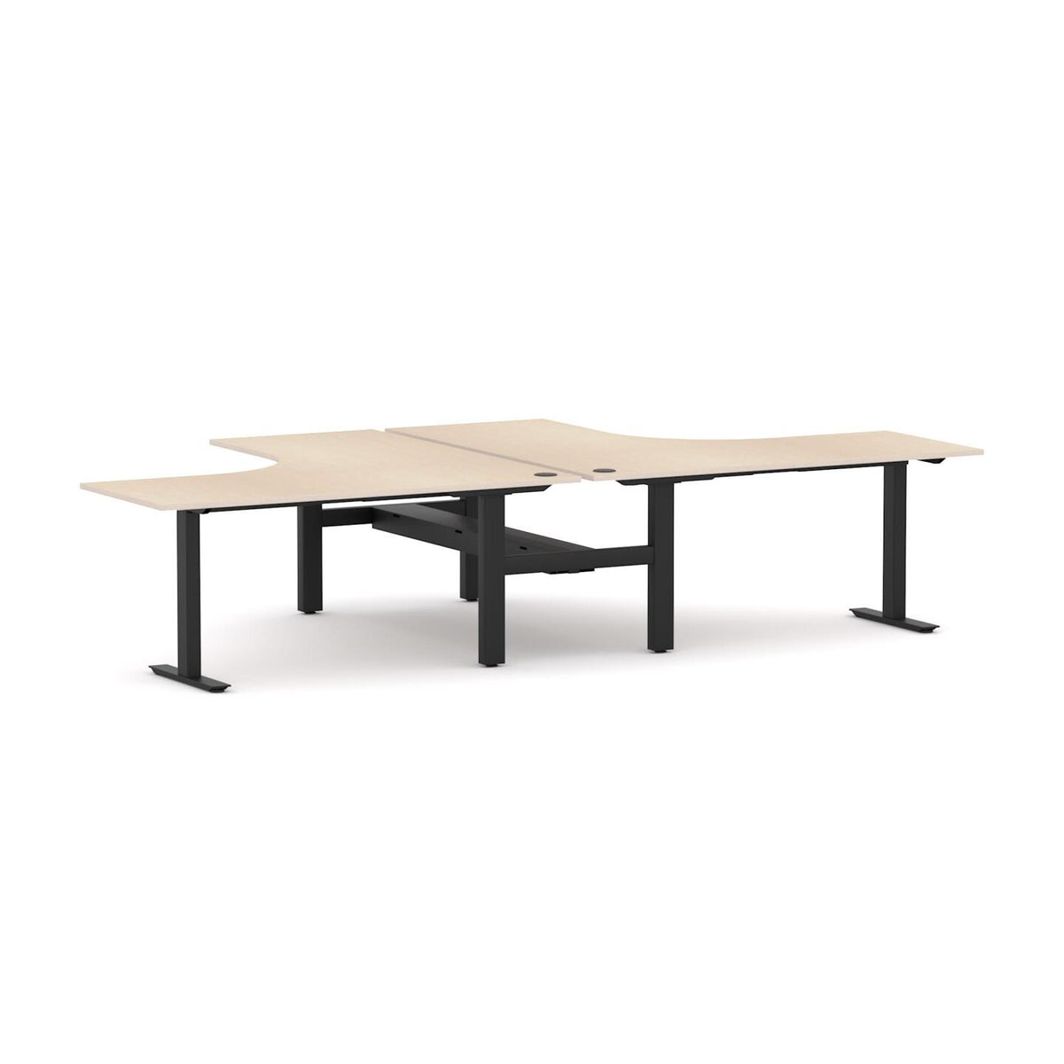 Agile Fixed Rectangle 2-Person 90° Workstation - product image