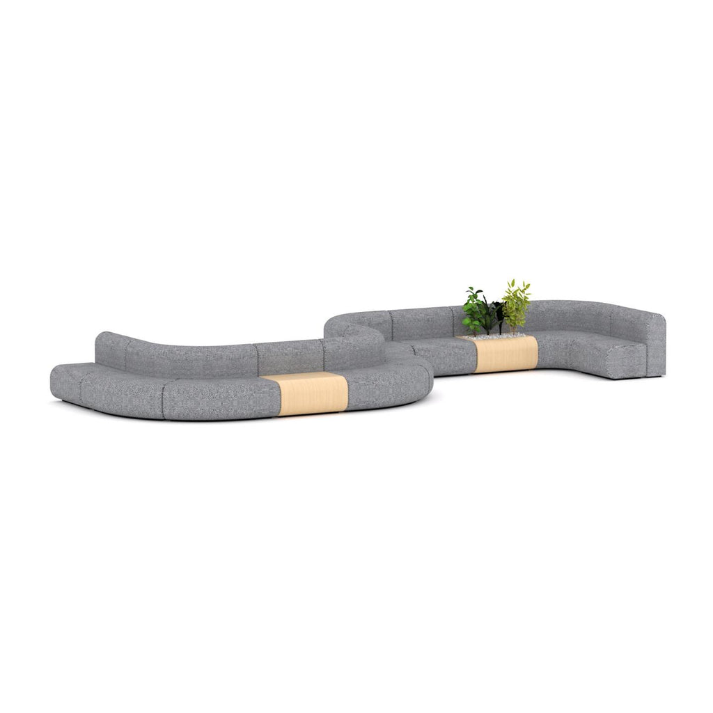 Grove Sofa Configuration 14 — Spotted Grey Wool