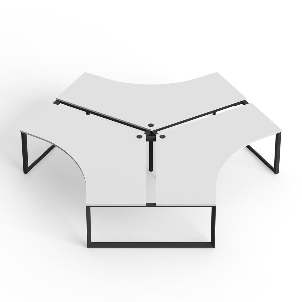 Anvil 3-User 120° Workstation - alternate view, size or finish; optional items may be shown