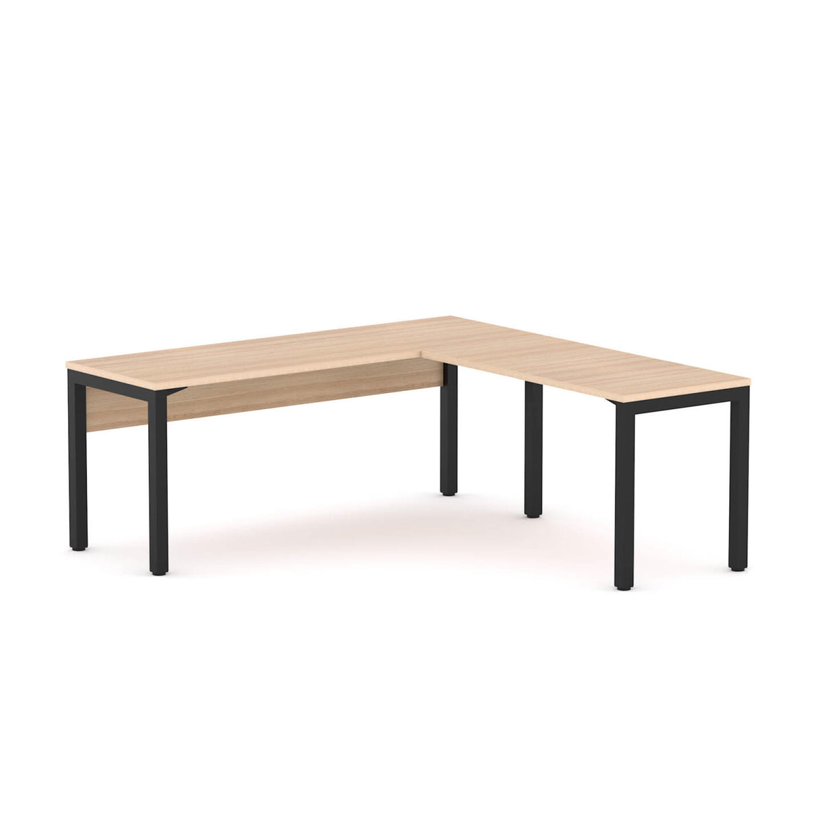 Axis Single Workstation with Return and Modesty - alternate view, size or finish; optional items may be shown