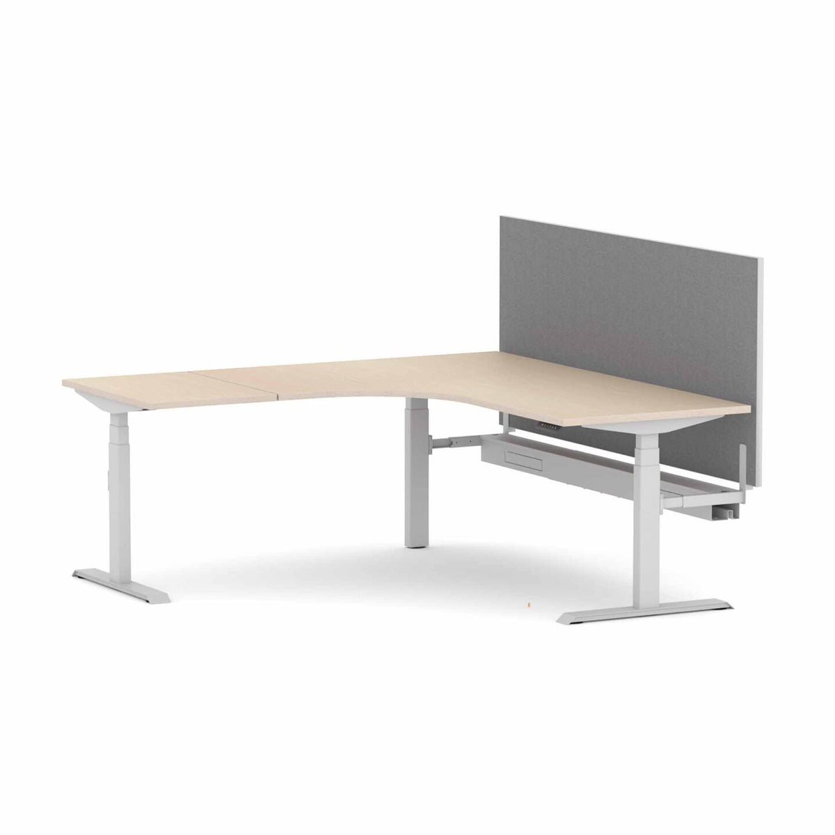 Klass 3C/2M Electric 90° Workstation with Edge25 Screen - alternate view, size or finish; optional items may be shown