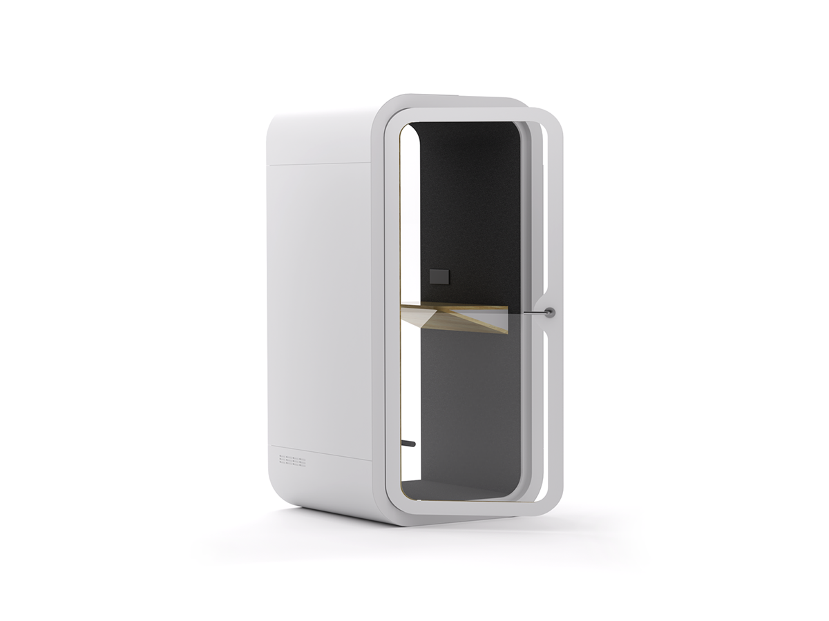 SpacePod Single Person Acoustic Pod - alternate view; example installation