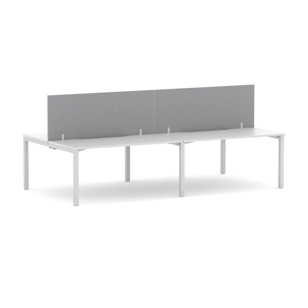 Axis 4-User Double-Sided Workstation with Edge25 Screen - alternate view, size or finish; optional items may be shown