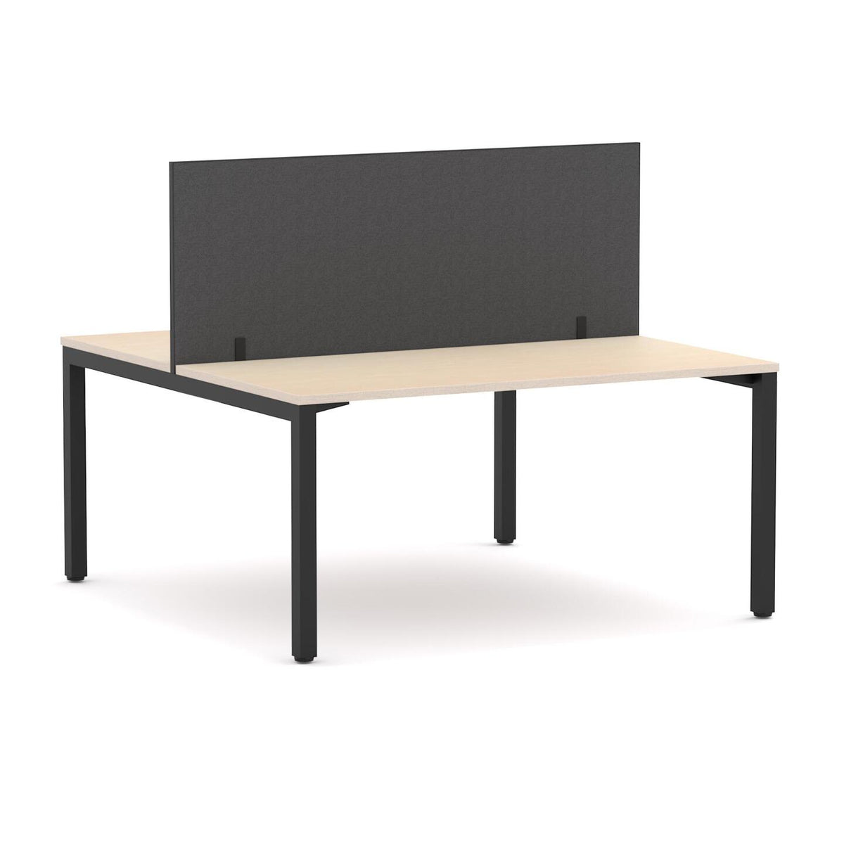 Axis 2-User Double-Sided Workstation with Edge25 Screen - alternate view, size or finish; optional items may be shown