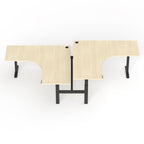Agile 2C/1M Electric 2-Person 90° Workstation - alternate view, size or finish; optional items may be shown