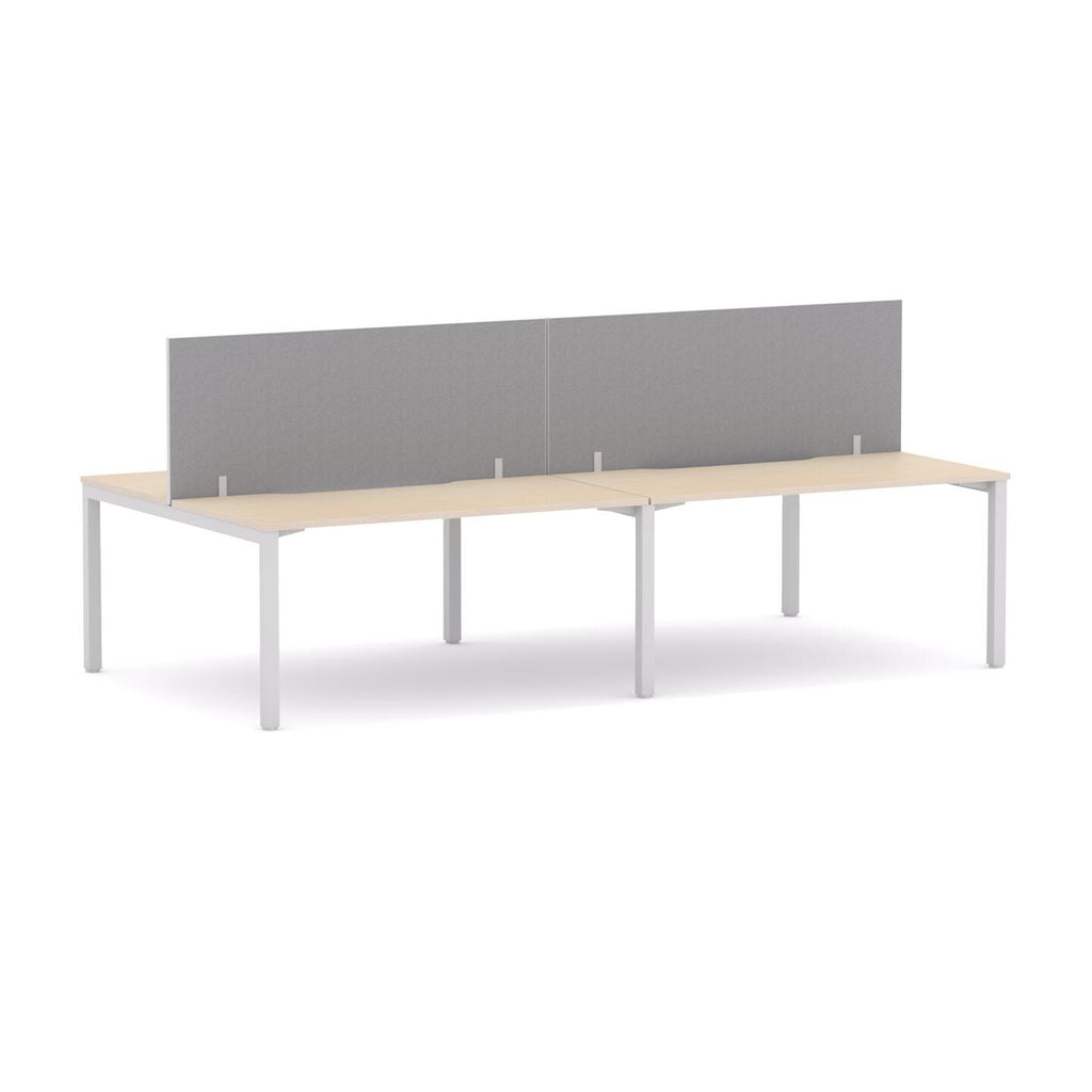 Axis 4-User Double-Sided Workstation with Edge25 Screen - alternate view, size or finish; optional items may be shown