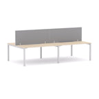 Axis 4-User Double-Sided Workstation with Edge25 Screen - alternate view, size or finish; optional items may be shown