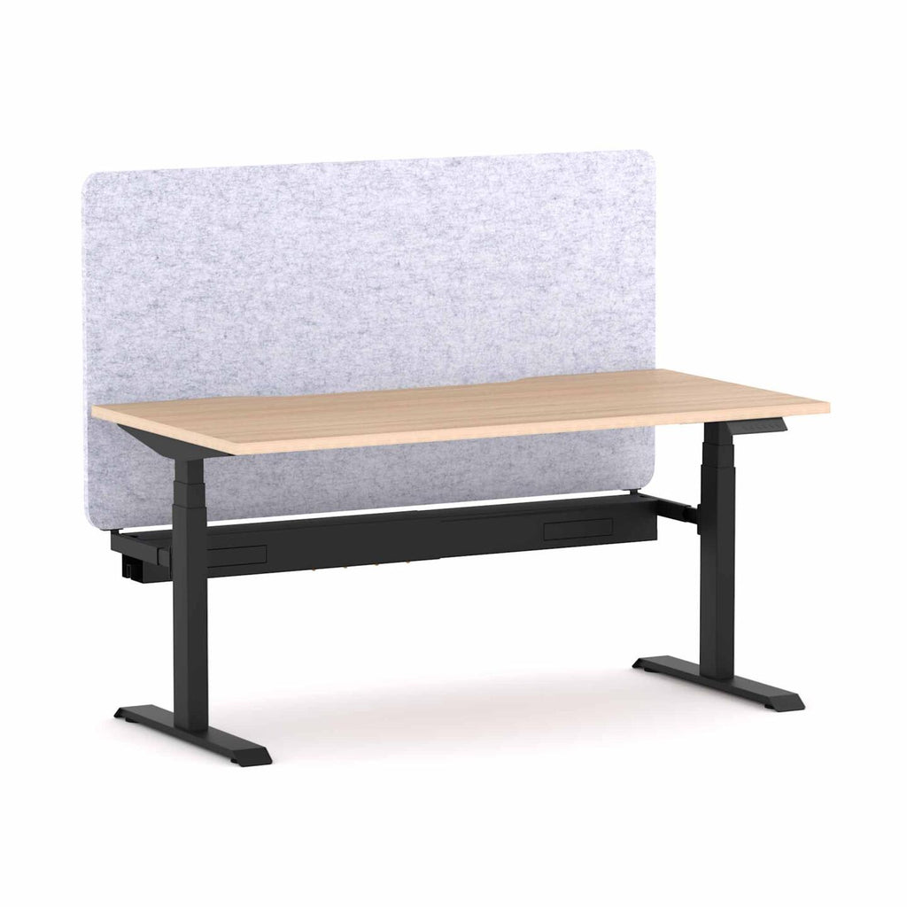 Klass 3C/2M Electric Single Workstation with AcoustiQ Screen - alternate view, size or finish; optional items may be shown