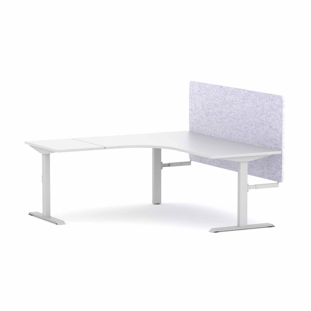 Klass Fixed 90° Workstation with AcoustiQ Screen - alternate view, size or finish; optional items may be shown
