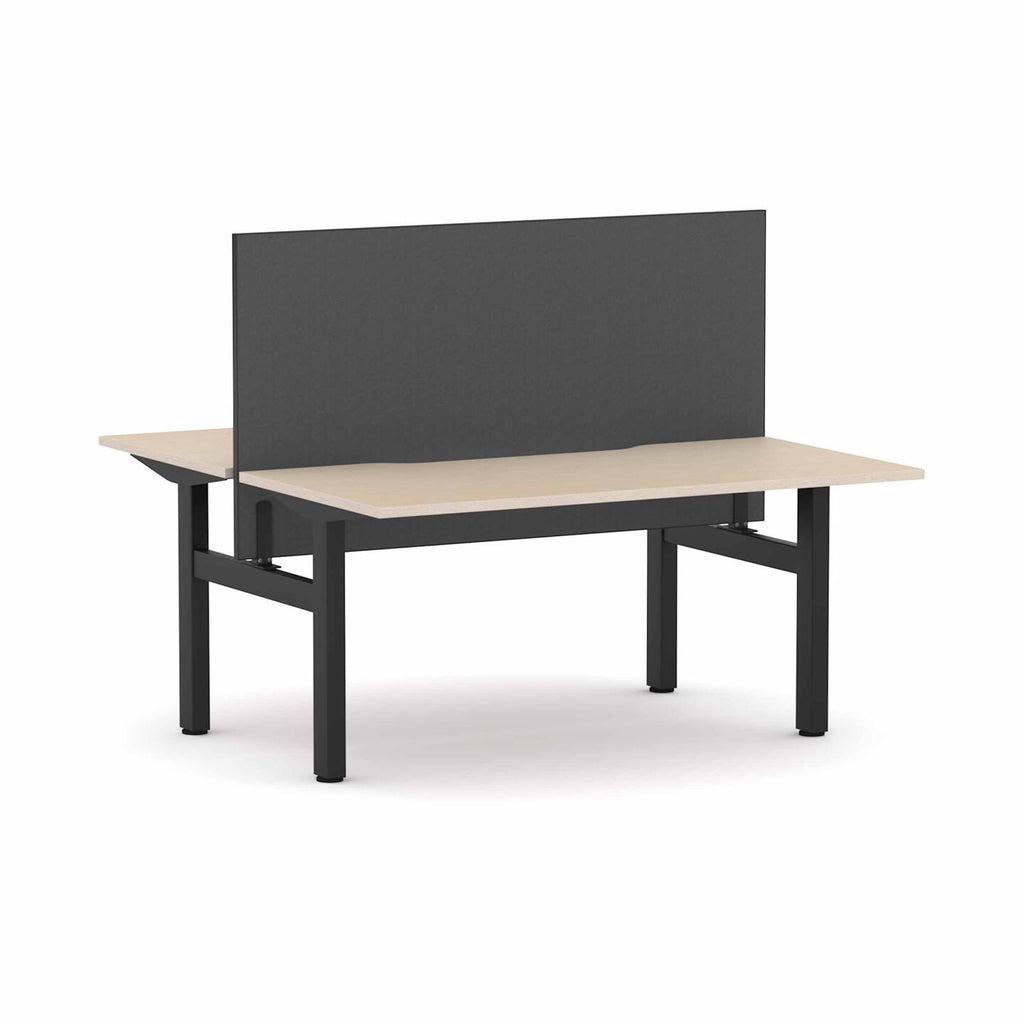 Klass Fixed 2-User Double-Sided Workstation with Edge25 Screen - alternate view, size or finish; optional items may be shown