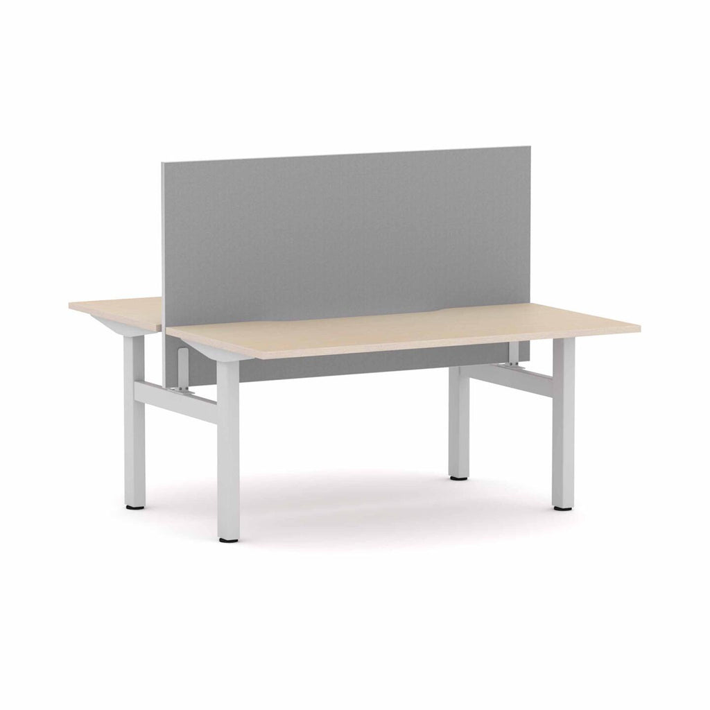 Klass Fixed 2-User Double-Sided Workstation with Edge25 Screen - alternate view, size or finish; optional items may be shown