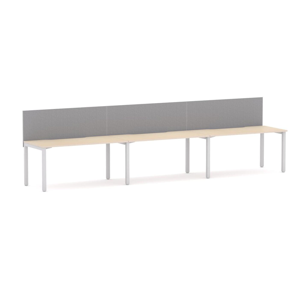 Axis 3-User Single-Sided Workstation with Edge25 Screen - alternate view, size or finish; optional items may be shown