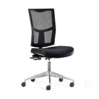 Urban Task Chair — Black / Polished Alloy Base, No Arms
