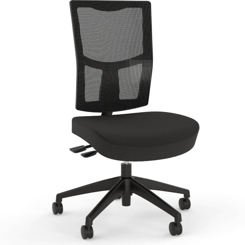 Urban Task Chair — Black / Black Nylon Base, No Arms