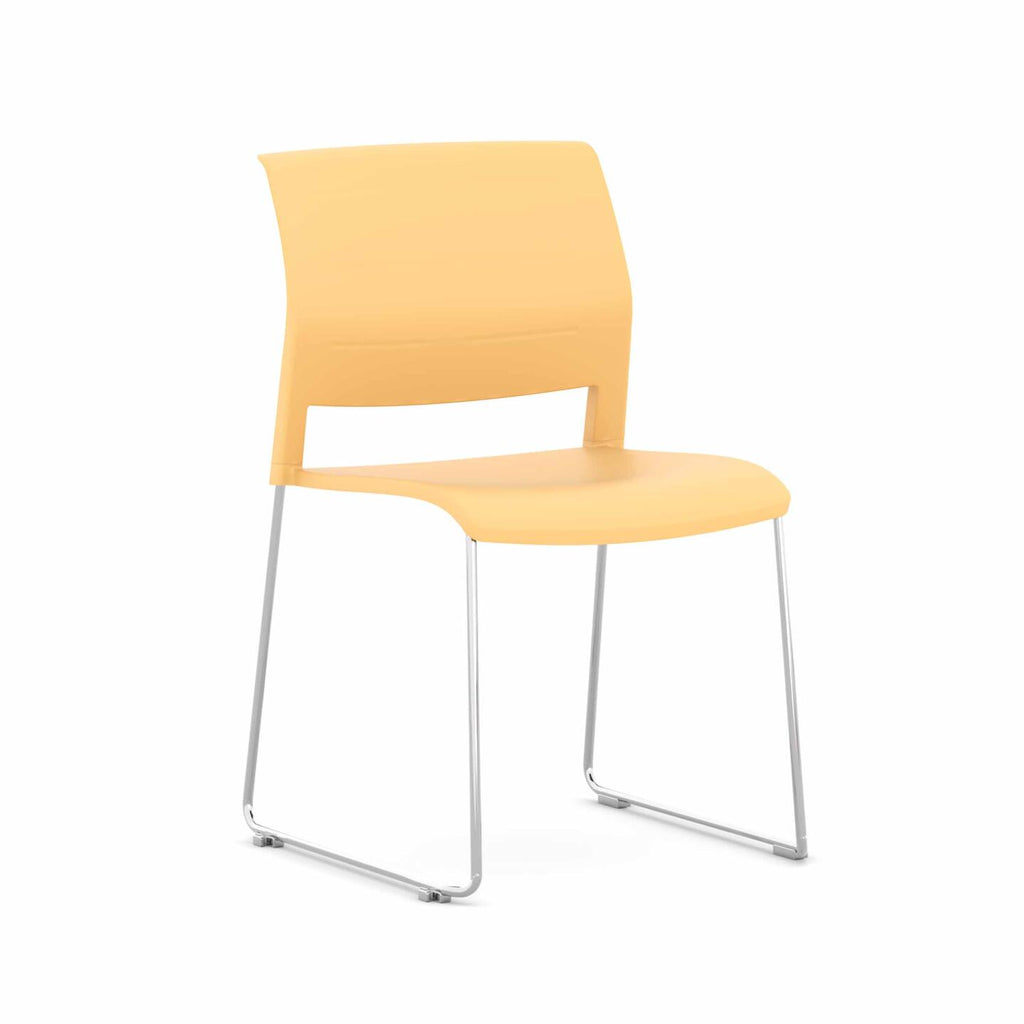 Game Chair Sled — Chrome, Daffodil, No Upholstery