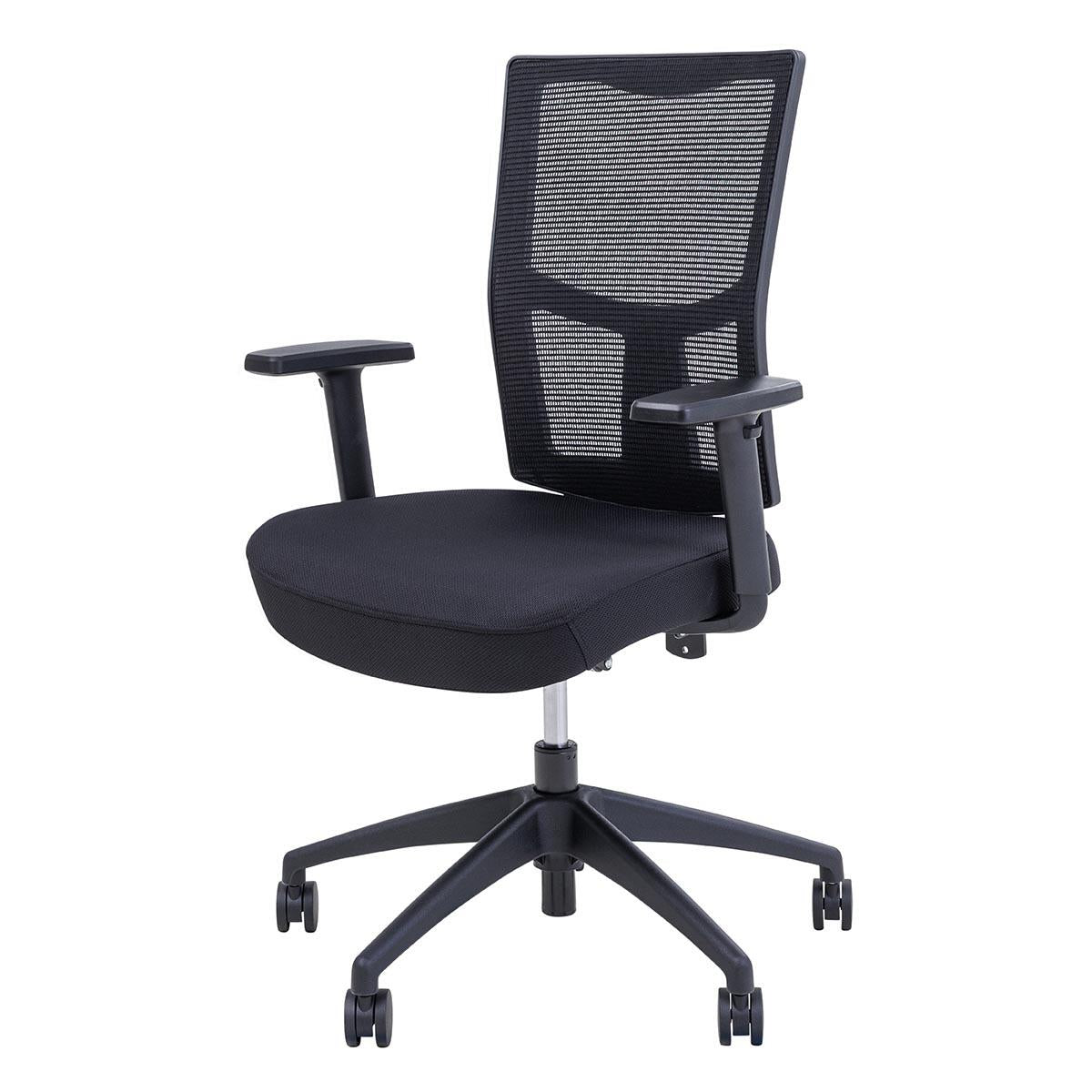 Urban Task Chair — Black / Black Nylon Base, Adjustable Arms