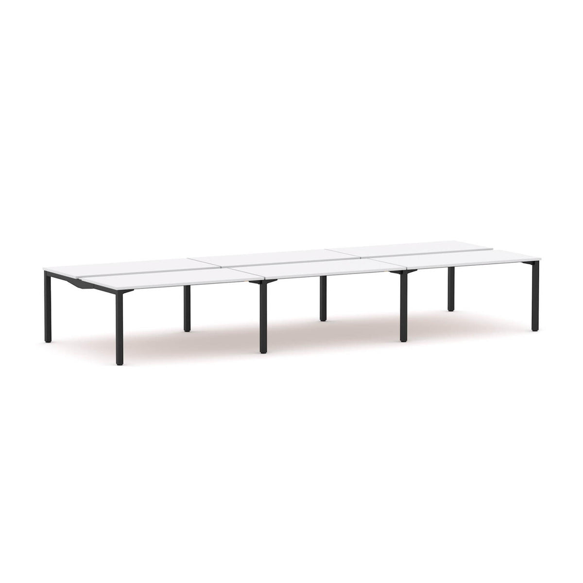 Axis Stretch 6-User Double-Sided Workstation - alternate view, size or finish; optional items may be shown