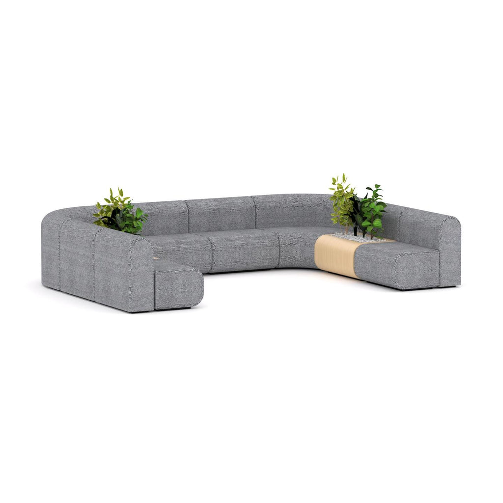 Grove Sofa Configuration 13 — Spotted Grey Wool