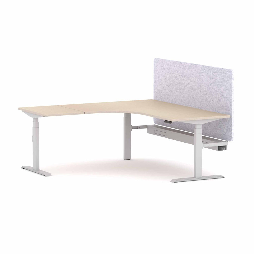 Klass 3C/2M Electric 90° Workstation with AcoustiQ Screen - alternate view, size or finish; optional items may be shown