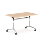 UniFlip Table — Chrome, New Oak Matte