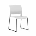 Game Chair Sled — Black, White, No Upholstery