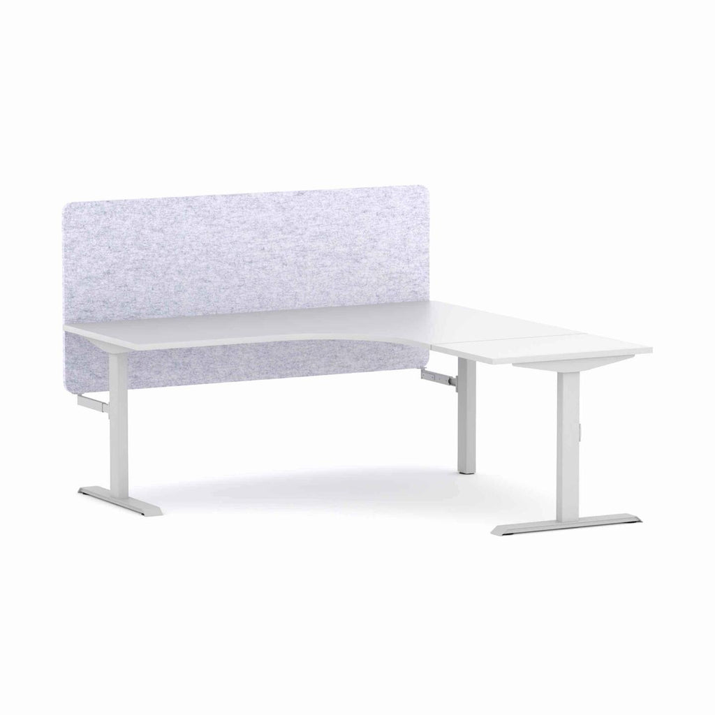 Klass Fixed 90° Workstation with AcoustiQ Screen - alternate view, size or finish; optional items may be shown