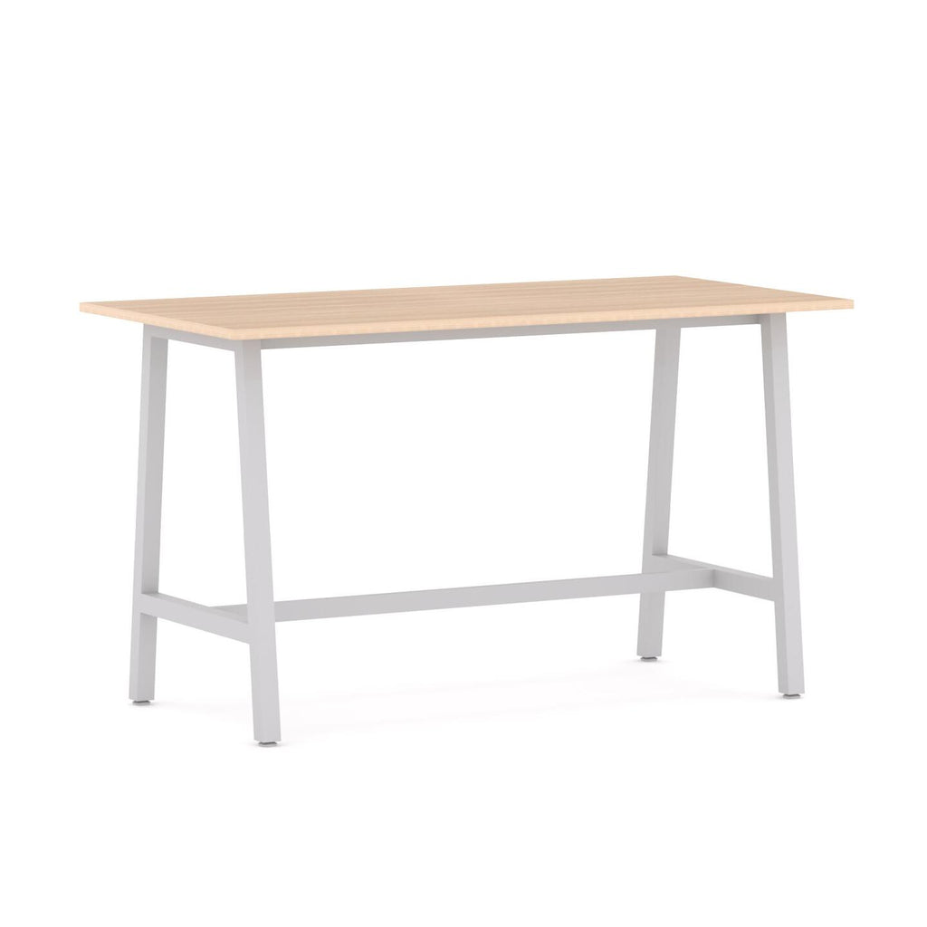 Axis Trestle Bar Leaner 4-Leg — White, New Oak Matte