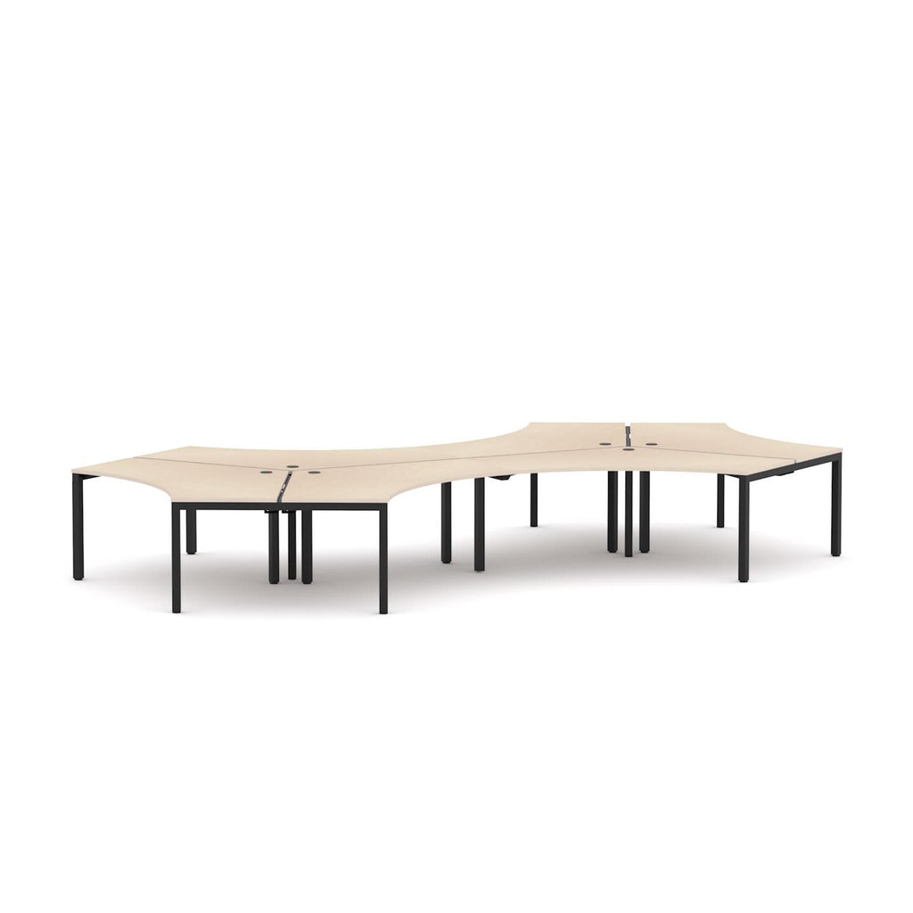 Axis 6-User 120° Workstation - alternate view, size or finish; optional items may be shown