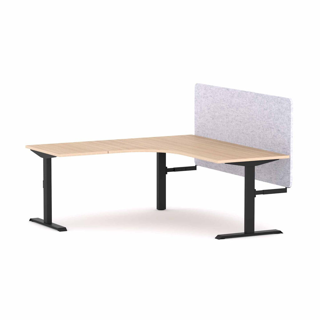 Klass Fixed 90° Workstation with AcoustiQ Screen - alternate view, size or finish; optional items may be shown