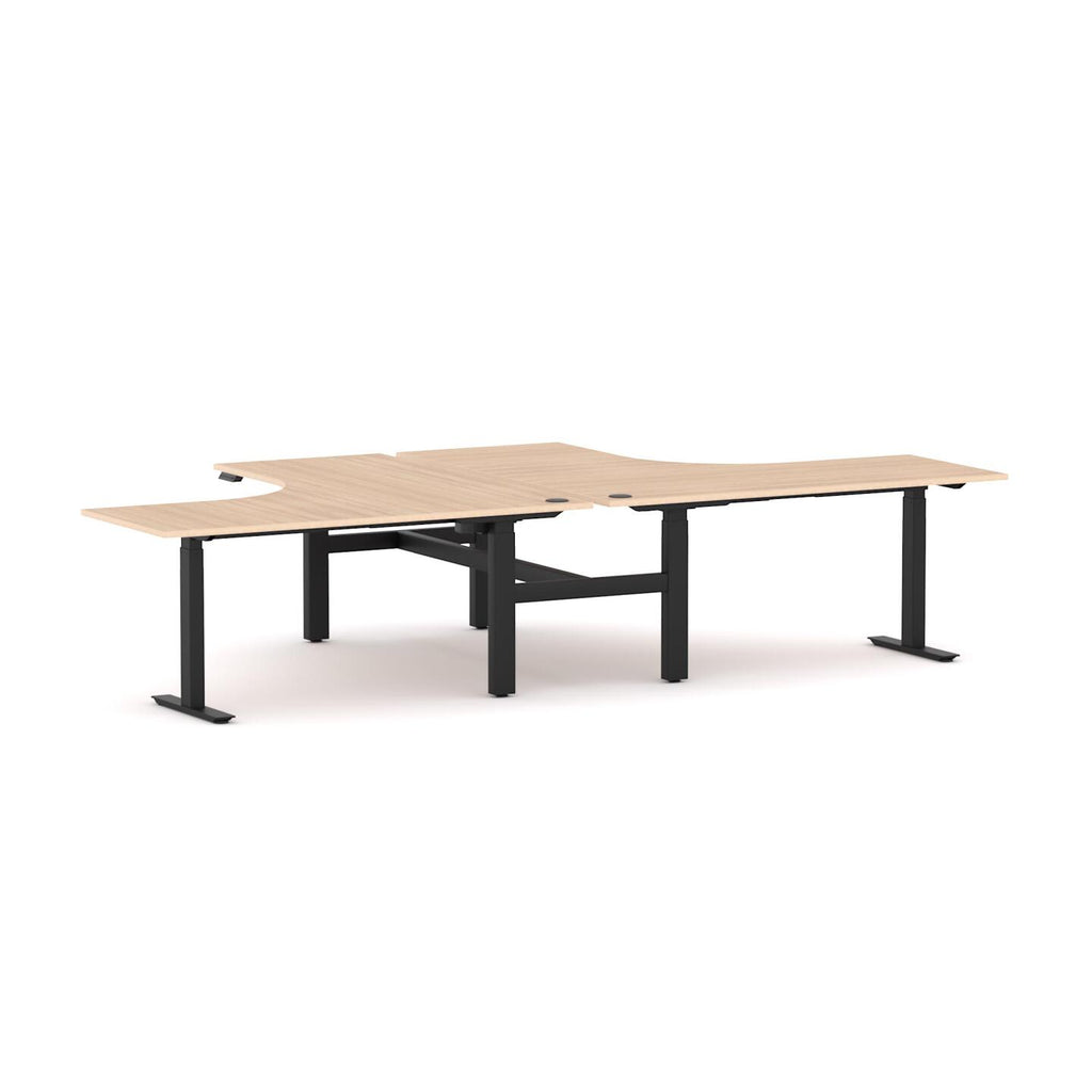 Agile 2C/1M Electric 2-Person 90° Workstation - alternate view, size or finish; optional items may be shown