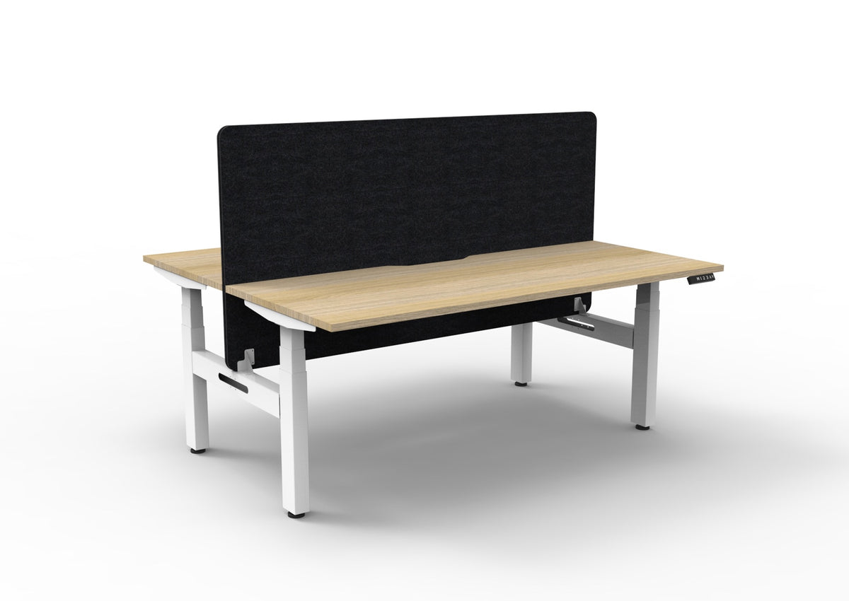 Boost+ Electric Height Adjustable 2 Person Back to Back Workstation - Eco Panel Screen - configuration image
