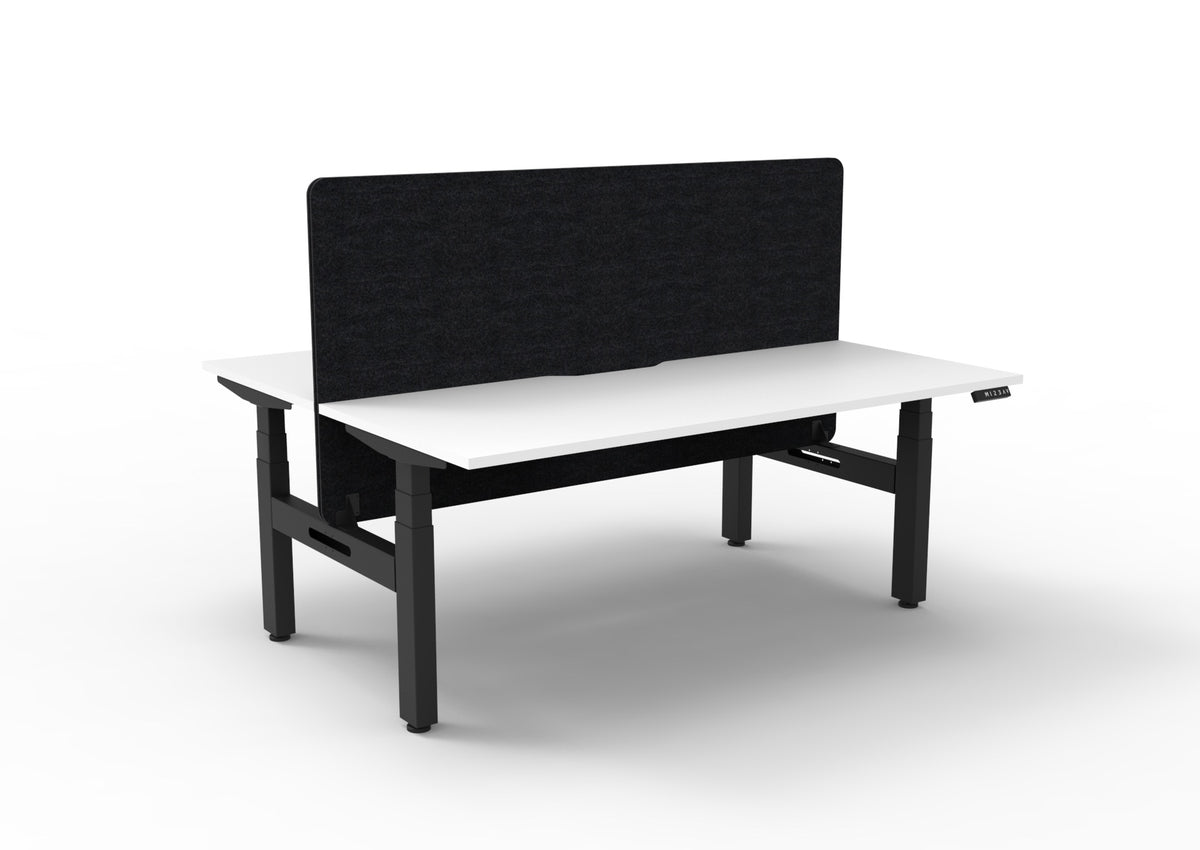 Boost+ Electric Height Adjustable 2 Person Back to Back Workstation - Eco Panel Screen - configuration image