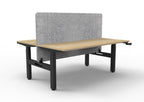 Boost Crank Manual Height Adjustable 2 Person Back to Back Workstation - Eco Panel Screen - configuration image