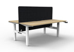 Boost Crank Manual Height Adjustable 2 Person Back to Back Workstation - Eco Panel Screen - configuration image