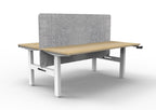Boost Crank Manual Height Adjustable 2 Person Back to Back Workstation - Eco Panel Screen - configuration image