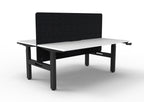 Boost Crank Manual Height Adjustable 2 Person Back to Back Workstation - Eco Panel Screen - configuration image