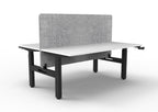 Boost Crank Manual Height Adjustable 2 Person Back to Back Workstation - Eco Panel Screen - configuration image