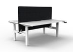 Boost Crank Manual Height Adjustable 2 Person Back to Back Workstation - Eco Panel Screen - configuration image