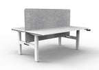 Boost Crank Manual Height Adjustable 2 Person Back to Back Workstation - Eco Panel Screen - configuration image