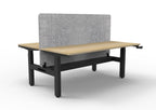 Boost Crank Manual Height Adjustable 2 Person Back to Back Workstation - Eco Panel Screen - configuration image