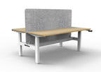 Boost Crank Manual Height Adjustable 2 Person Back to Back Workstation - Eco Panel Screen - configuration image