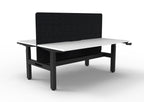 Boost Crank Manual Height Adjustable 2 Person Back to Back Workstation - Eco Panel Screen - configuration image