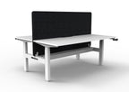Boost Crank Manual Height Adjustable 2 Person Back to Back Workstation - Eco Panel Screen - configuration image