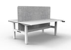 Boost Crank Manual Height Adjustable 2 Person Back to Back Workstation - Eco Panel Screen - configuration image