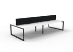 Infinity Loop Leg 4 Person Back To Back Workstation - Eco Panel Screen - hover image