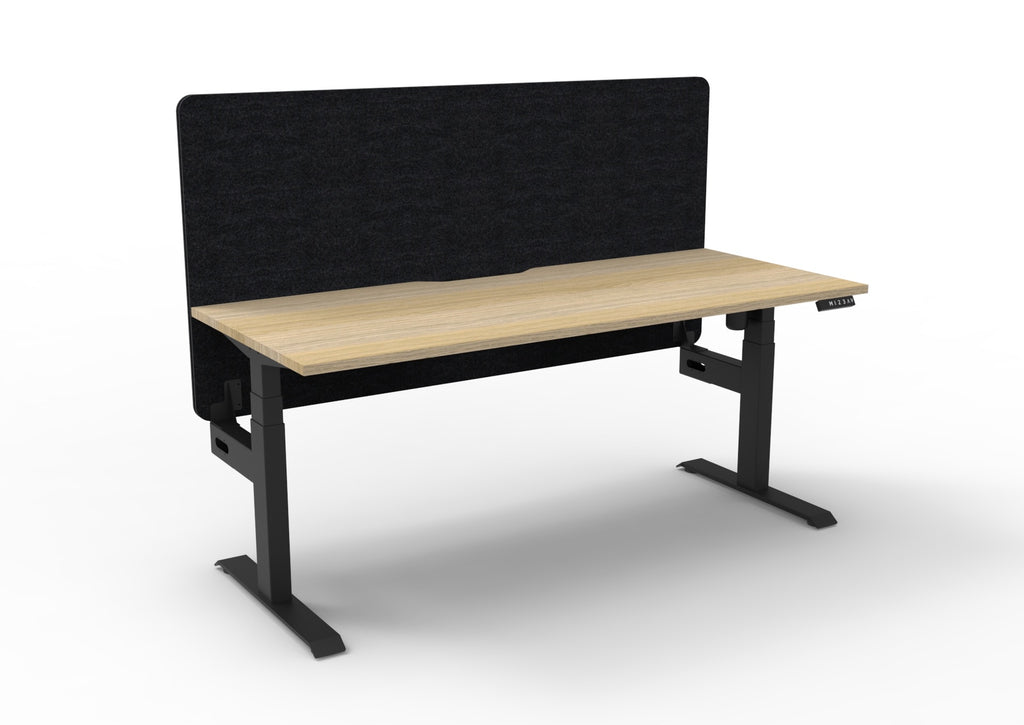 Boost Light Electric Height Adjustable Single Sided Workstation - Eco Panel Screen