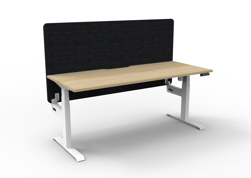 Boost Light Electric Height Adjustable Single Sided Workstation - Eco Panel Screen - configuration image
