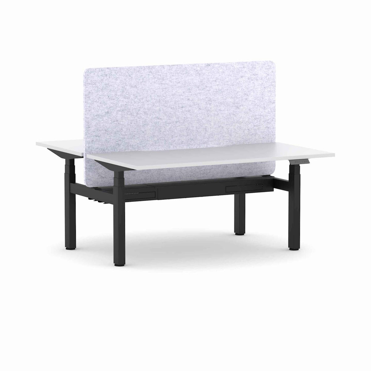 Klass 3C/2M Electric 2-User Double-Sided Workstation with AcoustiQ Screen - alternate view, size or finish; optional items may be shown