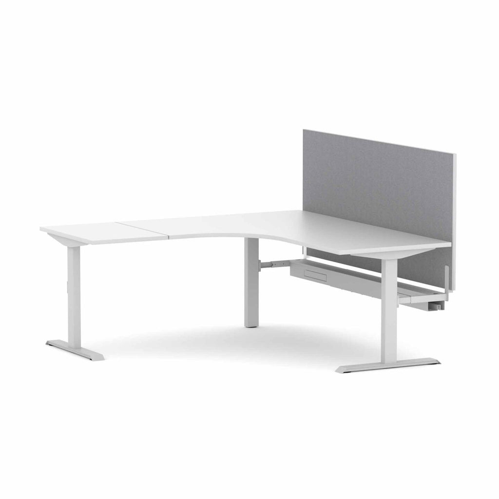 Klass Fixed 90° Workstation with Edge25 Screen - alternate view, size or finish; optional items may be shown
