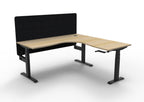 Boost Crank Manual Height Adjustable Corner Workstation - Eco Panel Screen